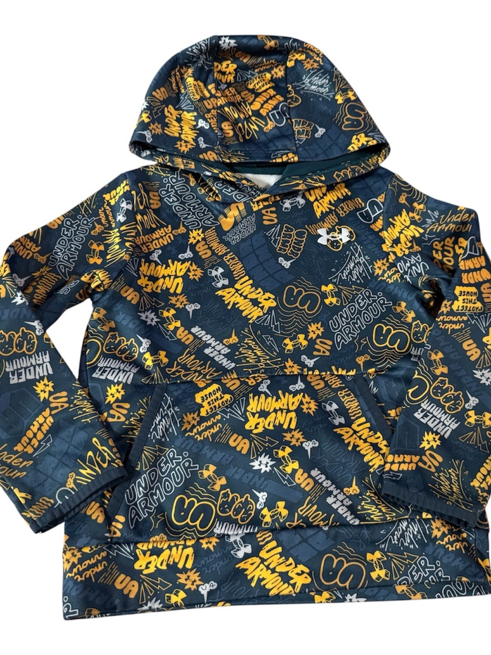 Under Armour Kids' Navy & Gold Graphic Hoodie Youth XS